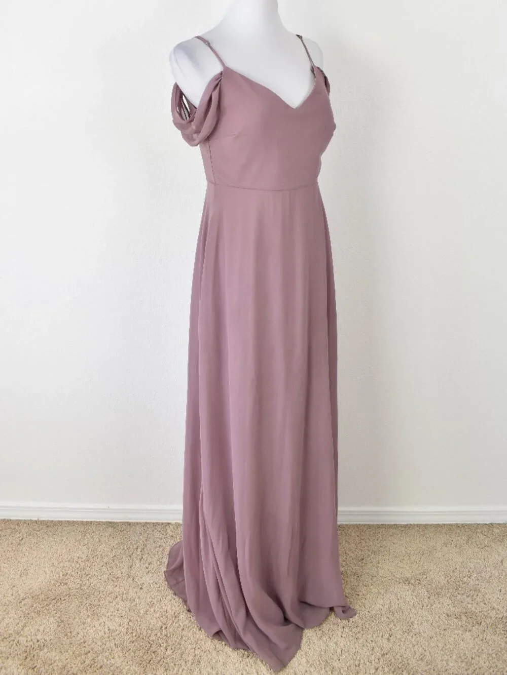 Birdy Grey DARK MAUVE Devin Convertible Chiffon Formal Dress - M - Picture 8 of 9
